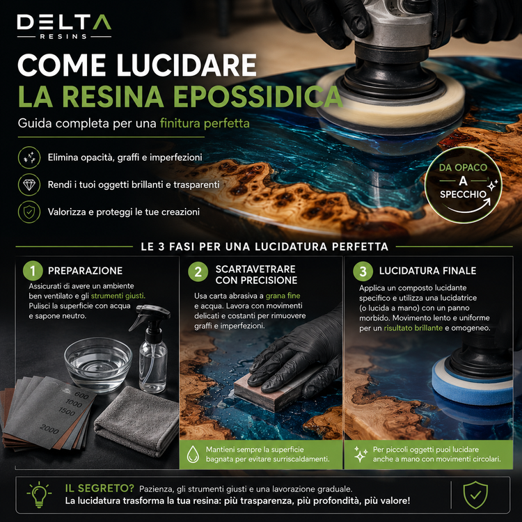 Come lucidare la resina epossidica: la guida per ottenere una finitura perfetta